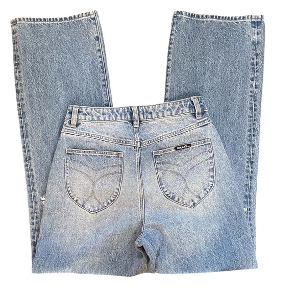 ROLLA'S Heidi High Rise Loose Straight Wide Leg Worn Wash Distressed Knee Sz 28 - Picture 7 of 13
